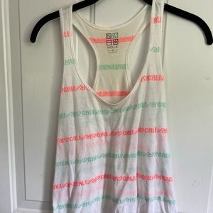 Pacsun Nollie White 'I Love Cali' Racerback Top Size Medium